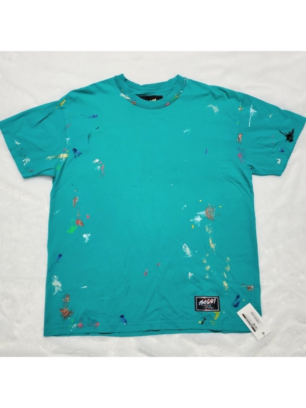NWT Bossi Sportswear Vintage Style AHT Cotton T-Shirt Teal